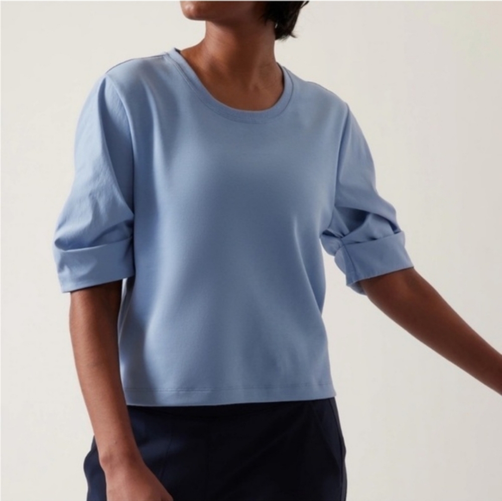 Athleta Light Blue Short Sleeve Tee